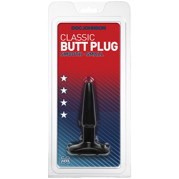 Doc Johnson Smooth CLASSIC Butt Plug: Small | Black