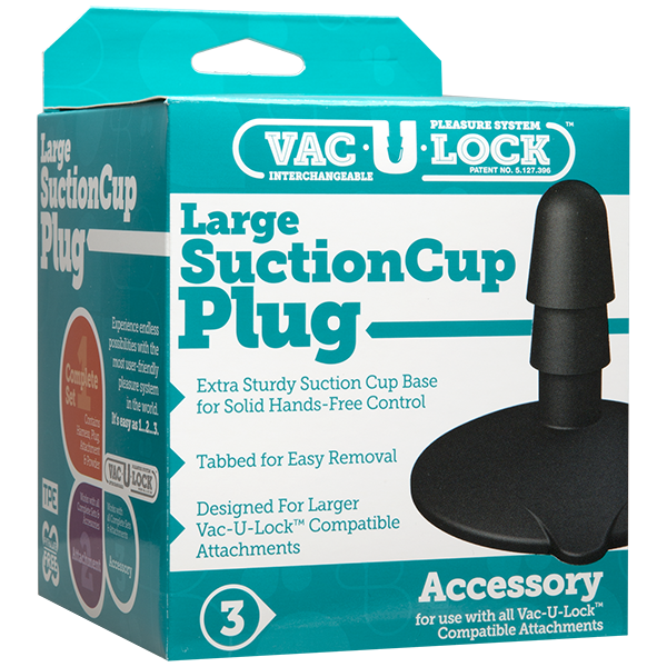 Vac-U-Lock™ Large Black Suction Cup Plug