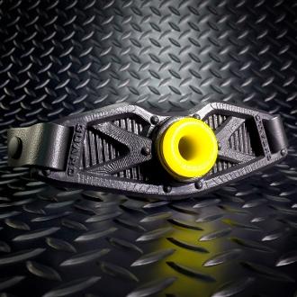 Oxballs GUARD Gag: Silicone Mouth Gag | Black & Yellow