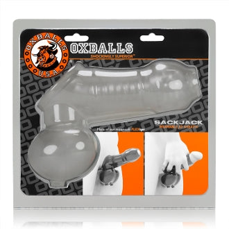 Oxballs SACKJACK Wearable Wank Off Sleeve | Clear Frost