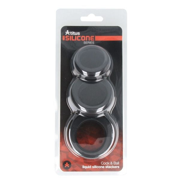 Titus Silicone Series 3-Pack Stackers Cock & Ball Rings