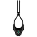 forge vibrating adjustable lasso silicone cock ring black