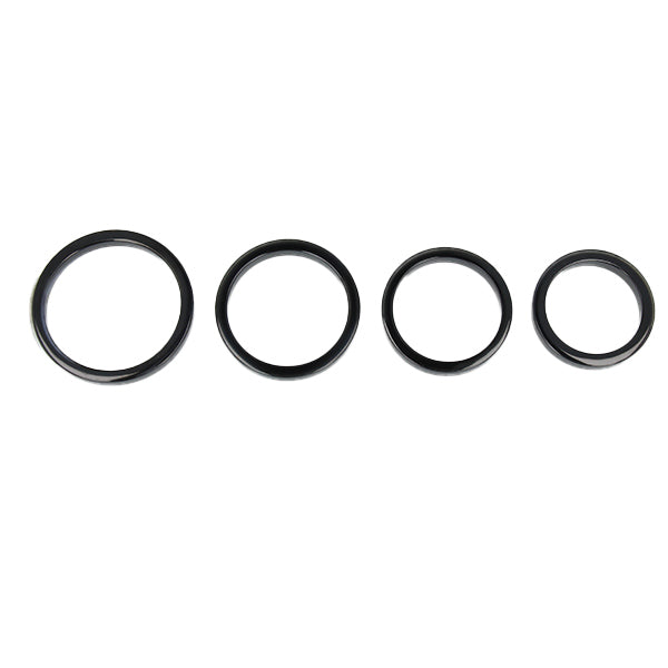 Titus Steel FLAT 8mm Cock Ring - Black | Various Sizes