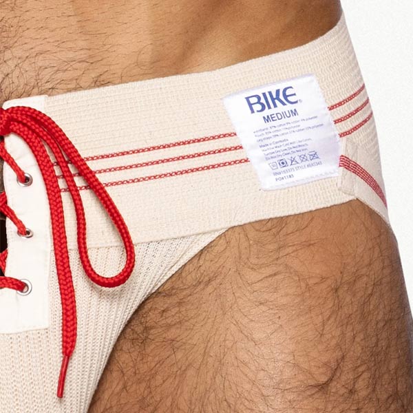 BIKE® 1980's Vintage Lace-up Jockstrap | Vintage Cream Cream
