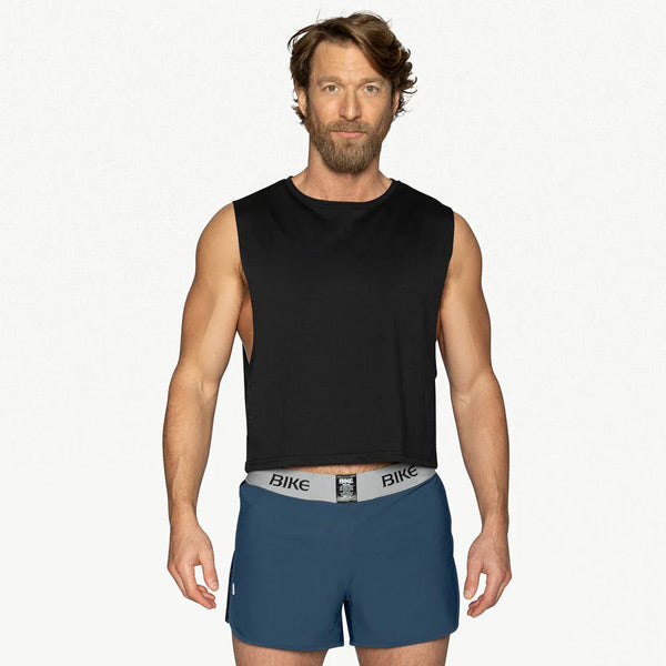BIKE® Graphic BIKE Crop Tank - Black