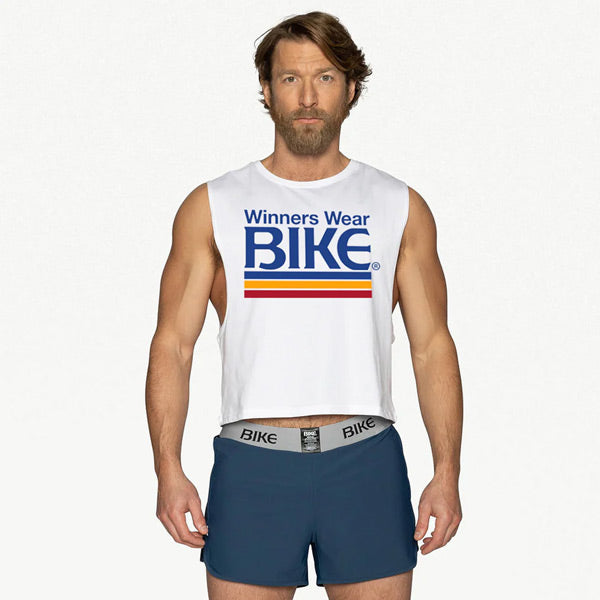 BIKE® Winners Wear BIKE Crop Tank - White