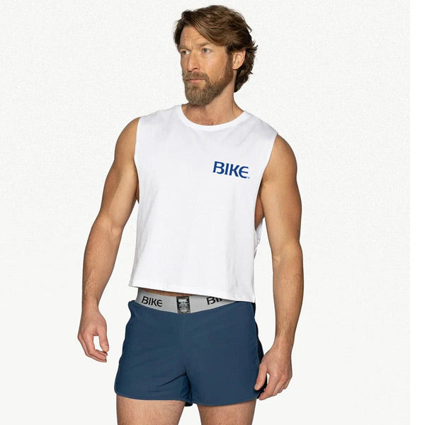 BIKE® Tropical Bird BIKE Crop Tank - White