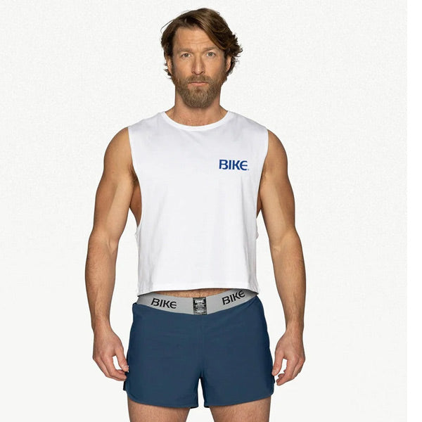BIKE® Tropical Bird BIKE Crop Tank - White