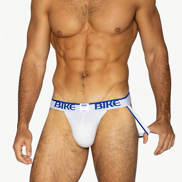 BIKE® 3-Pack Stretch Cotton Jockstrap - White