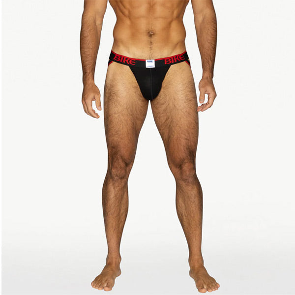 BIKE® 3-Pack Stretch Cotton Jockstrap - Black