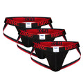 BIKE® 3-Pack Stretch Cotton Jockstrap - Black