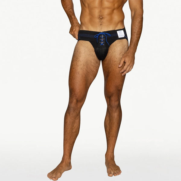 BIKE® Vintage Lace- Up Jockstrap - Black