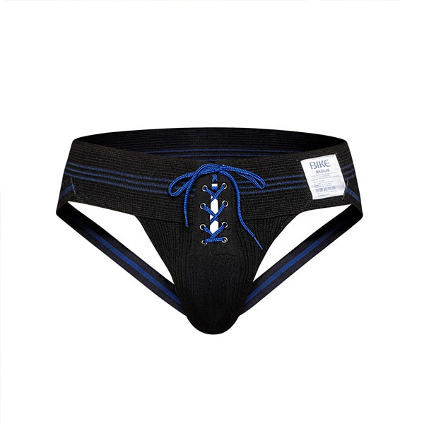 BIKE® Vintage Lace- Up Jockstrap - Black