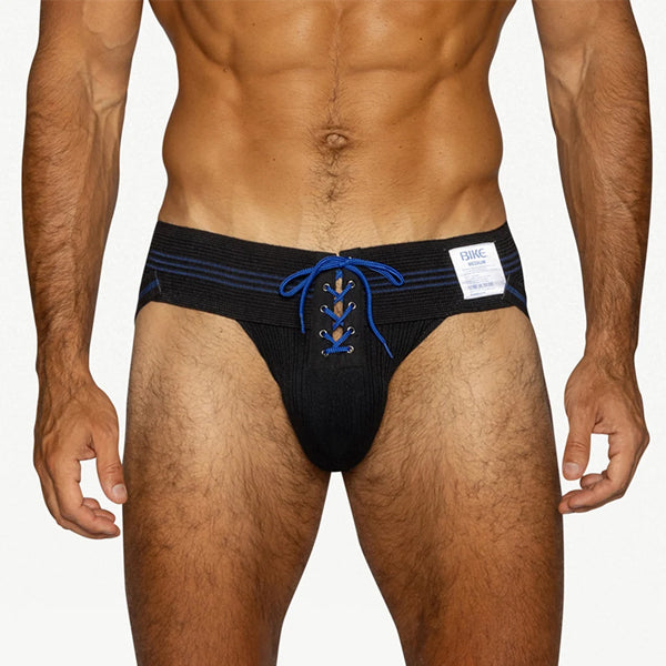 BIKE® Vintage Lace- Up Jockstrap - Black
