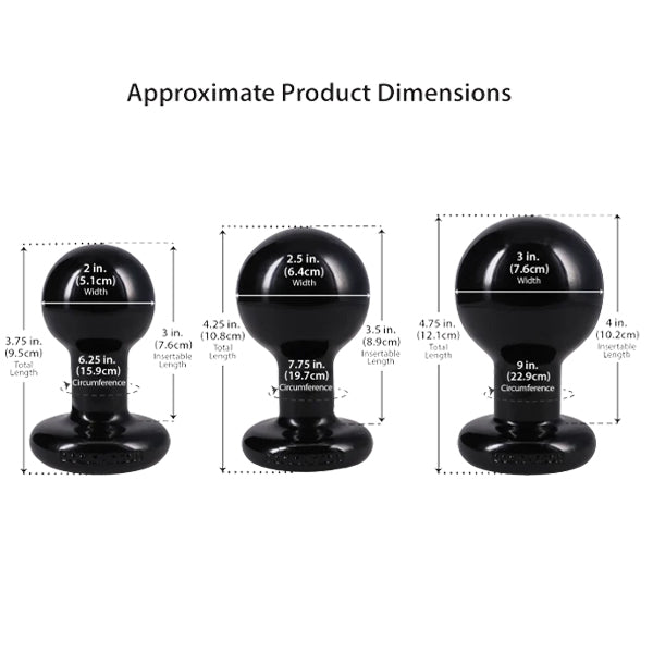 Doc Johnson The Classic Round Butt Plug - 3 piece set