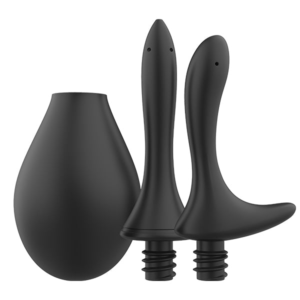 douche set 260ml anal douche with silicone tips x 2