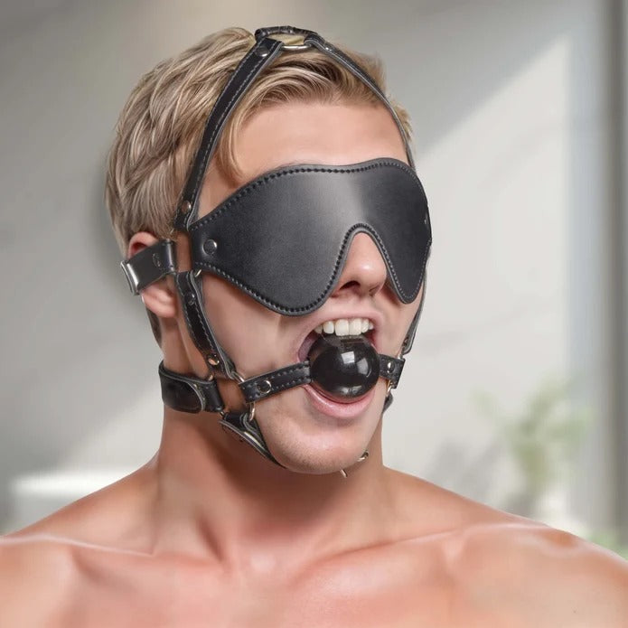 STRICT Eye Mask Harness w/ Ball Gag