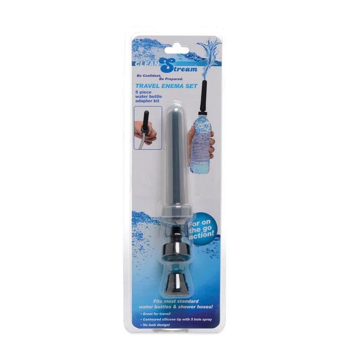 CleanStream Travel Enema Set 5 piece Water Bottle Adapter Kit