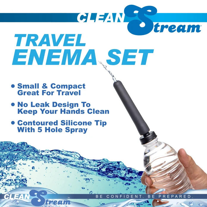 CleanStream Travel Enema Set 5 piece Water Bottle Adapter Kit