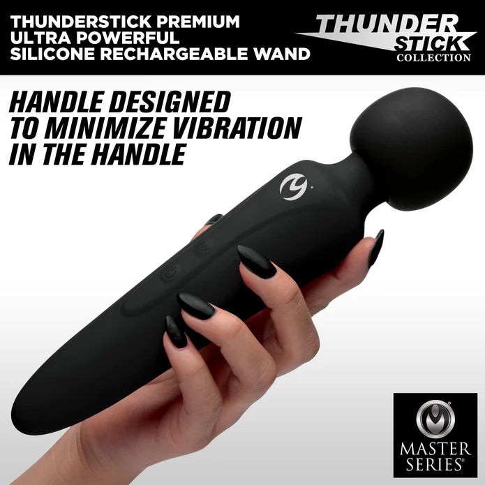 Master Series Thunderstick Premium Ultra Powerful Silicone Rechargeable Wand