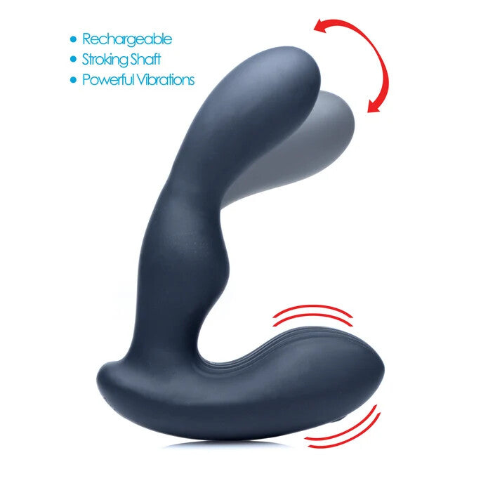Alpha-Pro 7X P-Stroke Silicone Prostate Stimulator w/ Stroking Shaft