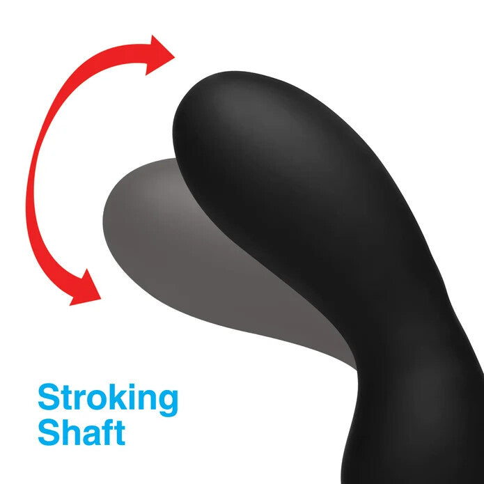 Alpha-Pro 7X P-Stroke Silicone Prostate Stimulator w/ Stroking Shaft