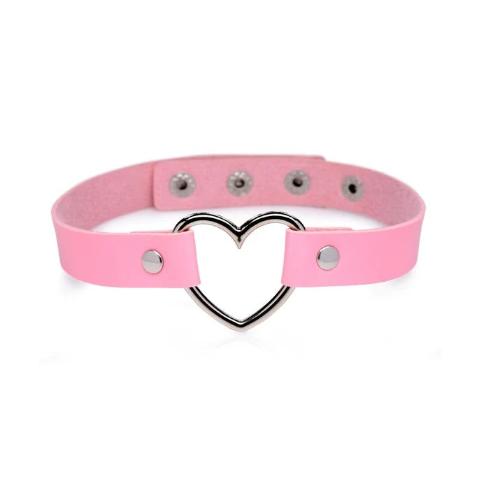 Master Series Heart Choker Necklace - Pink