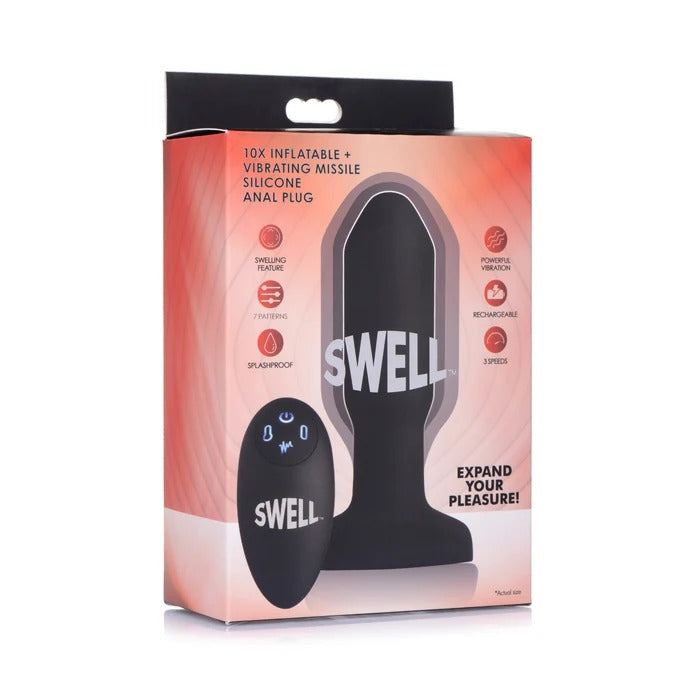Swell 10X Inflatable + Vibrating Missile Silicone Anal Plug