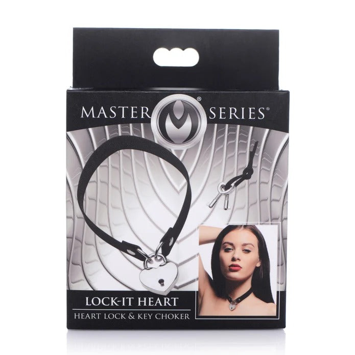 Master Series Lock-It Heart Lock and Key Choker