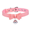 Master Series Golden Kitty Cat Bell Collar - Pink/Silver
