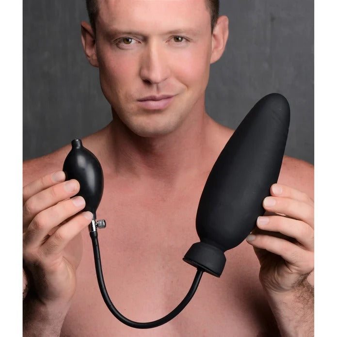 Master Series Dick-Spand Inflatable Silicone Dildo