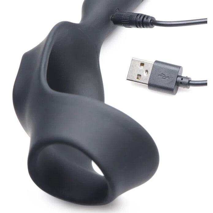 Alpha-Pro 10X P-Bomb Cock & Ball Ring w/ Plug