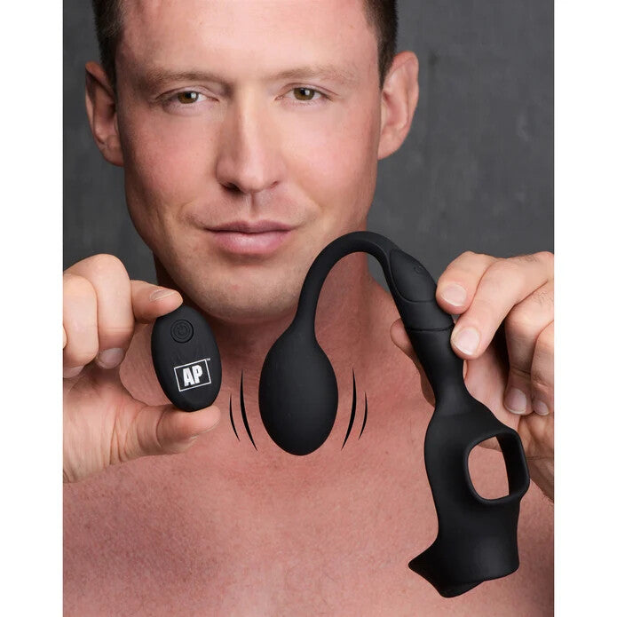 Alpha-Pro 10X P-Bomb Cock & Ball Ring w/ Plug