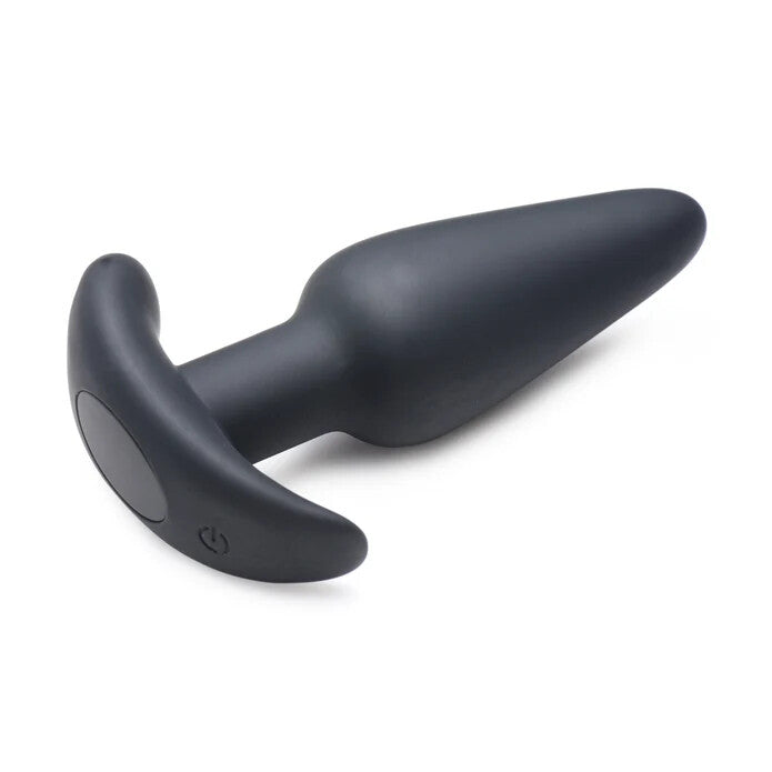 BANG! 21X Vibrating Silicone Butt Plug w/ Remote Control - Black