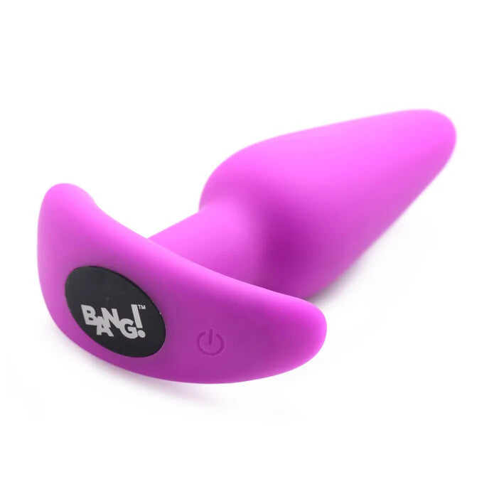 BANG! 21X Vibrating Silicone Butt Plug w/ Remote Control - Purple