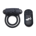 BANG! Silicone Cock Ring & Bullet w/ Remote Control - Black