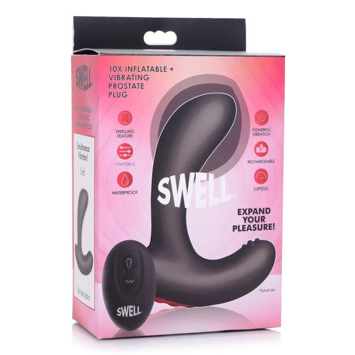 Swell 10X Inflatable Vibrating Silicone Prostate Plug