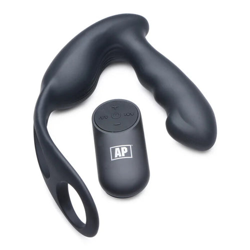 Alpha-Pro 7X P-Strap Milking and Vibrating Prostate Stimulator w/ Cock and Ball Harness