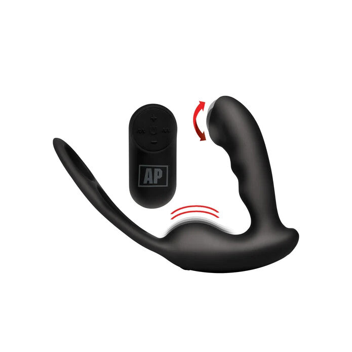 Alpha-Pro 7X P-Strap Milking and Vibrating Prostate Stimulator w/ Cock and Ball Harness