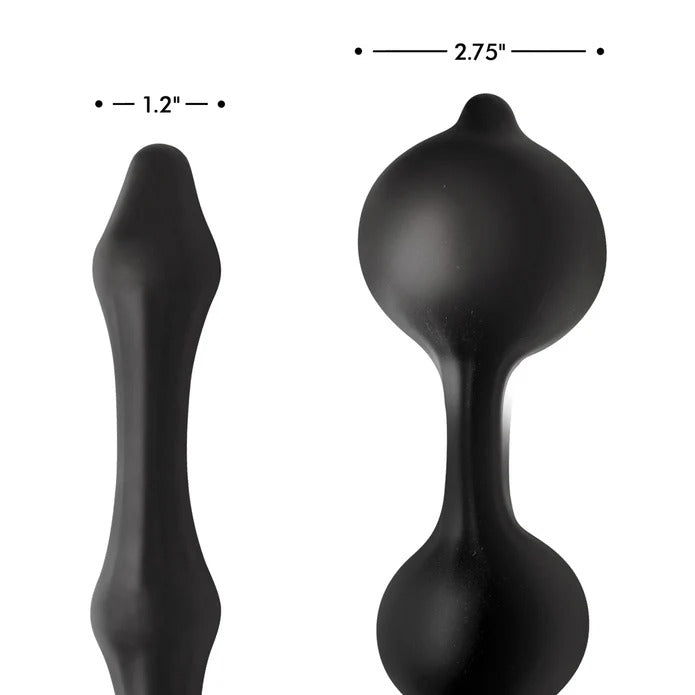 Master Series Devils Rattle Inflatable Silicone Anal Plug w/ Cock and Ball Ring