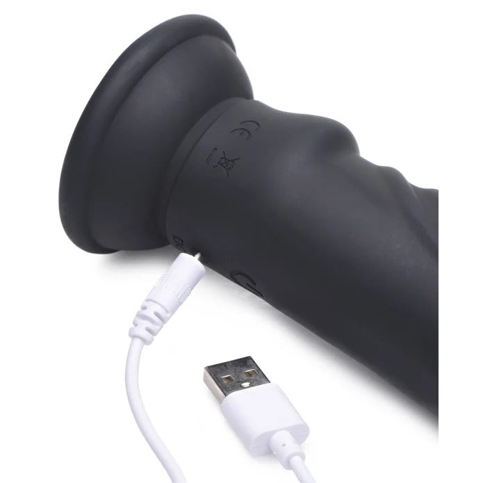 Zeus Electrosex Vibrating & E-Stim Silicone Dildo w/ Remote
