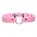 Master Series Kinky Kitty Ring Slim Choker - Pink