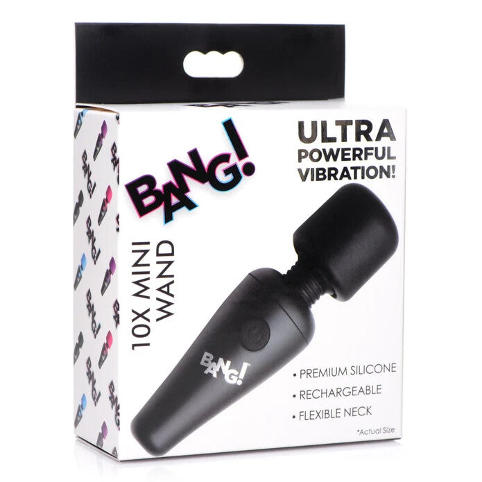 BANG! 10X Vibrating Mini Silicone Wand - Black