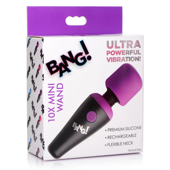 BANG! 10X Vibrating Mini Silicone Wand - Purple