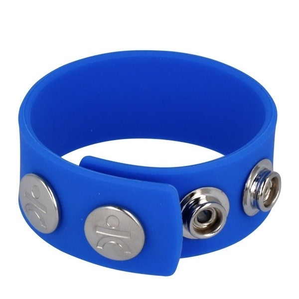 Silicone Series - Silicone Wide Cock and Ball Strap | Blue