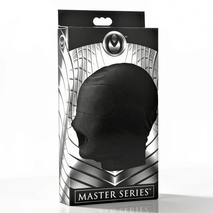 Master Series Disguise Open Mouth Hood w/ Padded Blindfold