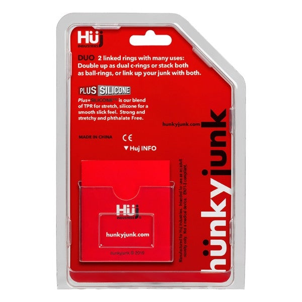 Hünkyjunk Duo Linked Cockring  | Cobalt