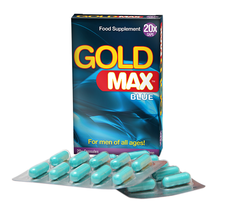 GOLD MAX 450mg Herbal Erection Blue Pill | 20 Pack