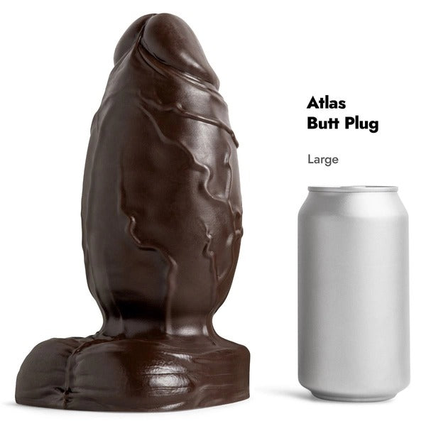 atlas butt plug lg soft d brown vac large