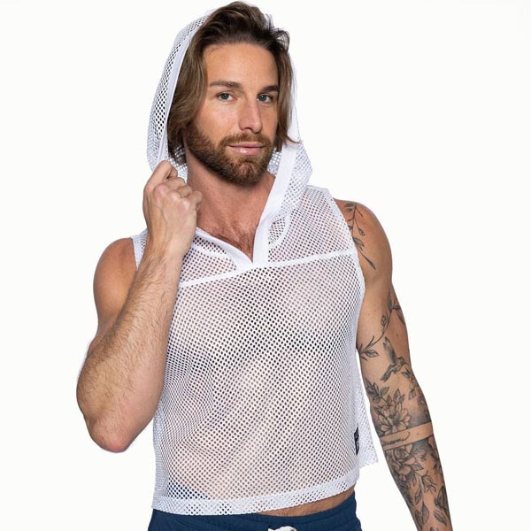 BIKE® Hooded Sleeveless Practice Jersey | White